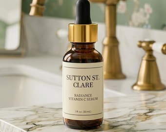 Sérum iluminador con vitamina C para piel sensible / Aceite facial suave / Ilumina, rellena e hidrata / Cuidado facial antiedad para piel madura