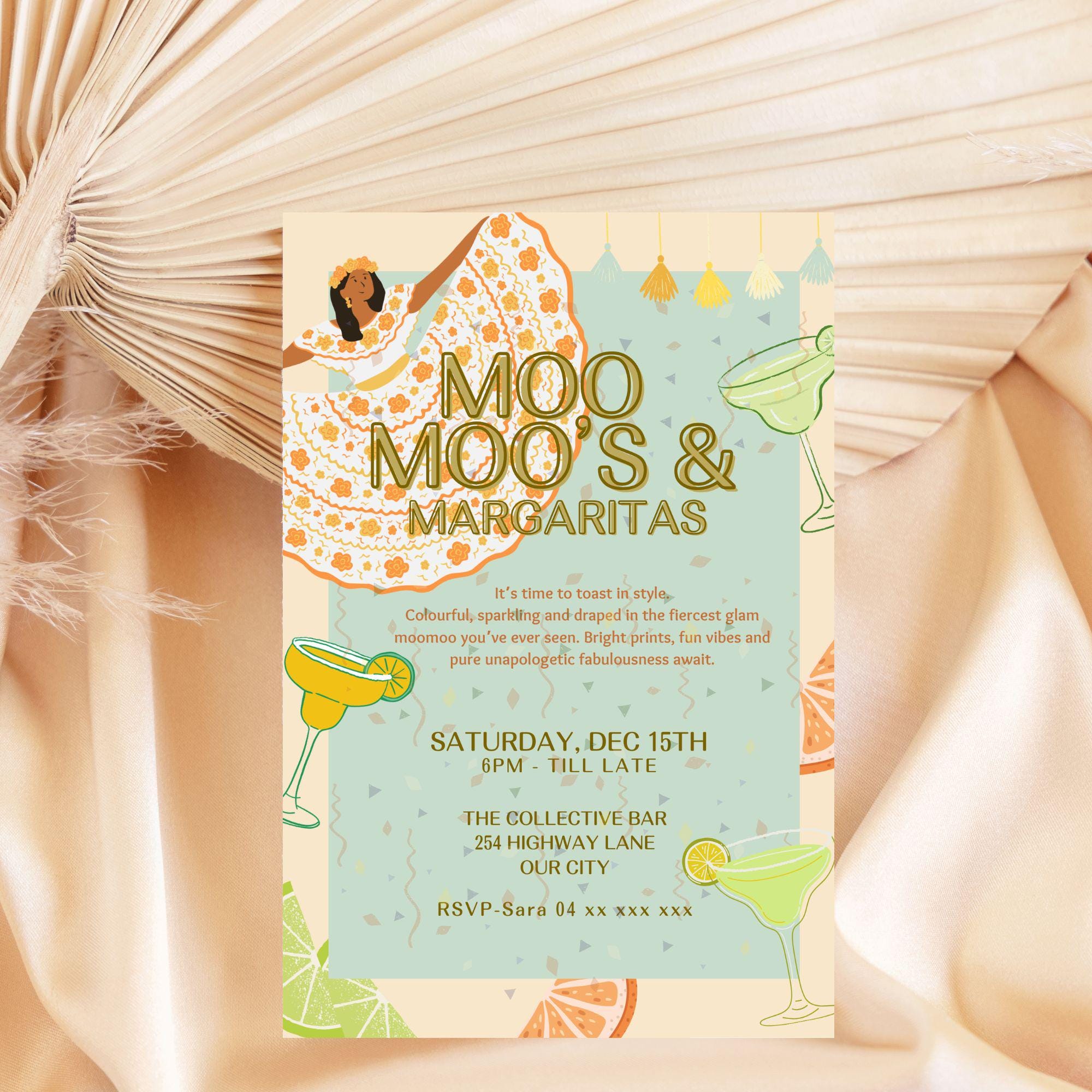 moo moo dress party invitations Moo Moo Pajamas Party Invitations