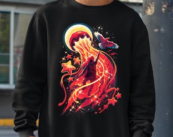 Celeste Game Sweatshirt, Madeline Pixel Art Sweater, Indie Platformer Gamer T-Shirt, Retro Video Game Top
