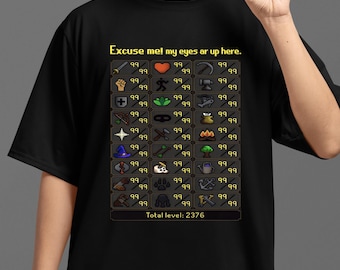 Camiseta de RuneScape de la vieja escuela, camiseta de jugador de OSRS, camiseta de juego retro nostálgico, camiseta de juego clásico
