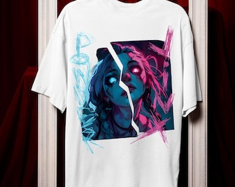 Camiseta de anime, camiseta gráfica de jugador, atuendo inspirado en cosplay