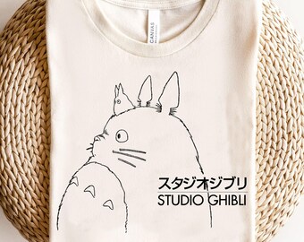 Camiseta de anime de Studio Ghibli, camiseta vintage de manga japonés