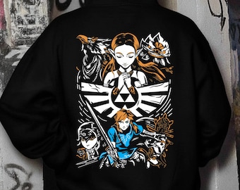 Camiseta de videojuego de héroe de fantasía, sudadera verde de aventurero, sudadera con capucha de búsqueda mágica, regalo para gamers