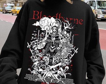 Sudadera de videojuegos Bloodborne, Camiseta Yharnam The Hunter, Camiseta de videojuegos Amygdala, Camiseta unisex para gamers