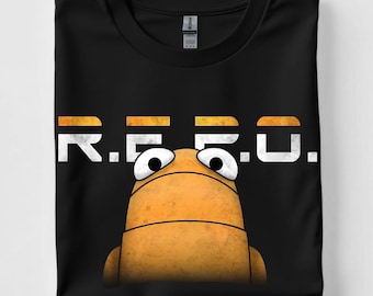 Camiseta inspirada en el juego R.E.P.O., camiseta de jugador cooperativo de terror indie, estética de juego de supervivencia de ciencia ficción oscura, regalo unisex de Repo Gaming
