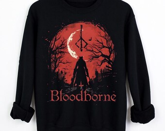 Sudadera de videojuegos Bloodborne, Camiseta Yharnam The Hunter, Camiseta de videojuegos Amygdala, Camiseta unisex para gamers