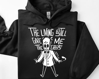 Grim Fandango Manny Calavera Hoodie, Retro Gaming Hoodie, Classic Adventure Game Graphic Sweater