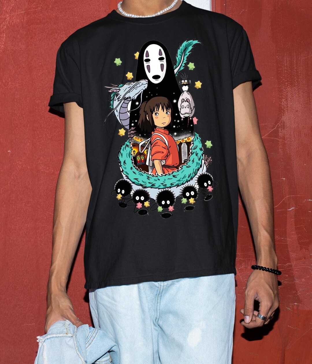 ヴィンテージアニメグラフィックTシャツ、90年代マンガスタイル