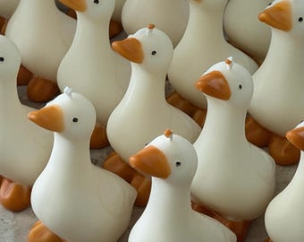 Bulk Goose Candles, Handmade Personalized Soy, Beeswax Decorative Unique Favors, Birthday, Baby Shower, Kids Decor, Handmade Party Candle