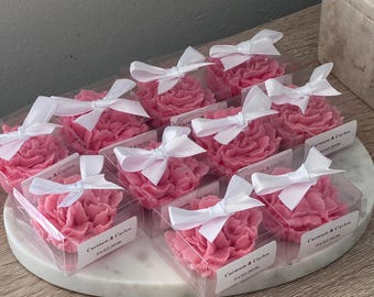 Custom Bulk Flower Candles, Peony, Daisy, Tulip, Carnation, Heart, Wedding, Easter Guests Favors, Handmade Decorative Candle, Soy & Beeswax