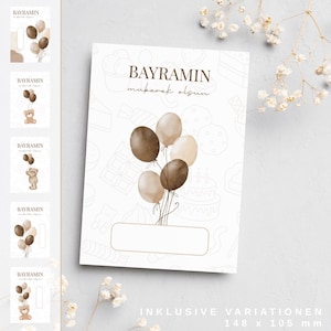 Bayram-kaarten, geldkaarten, Eid Mubarak-kaarten, Bayram-kaarten voor kinderen, Bayram-cadeaus, Hediye Kart, Eid-cadeau