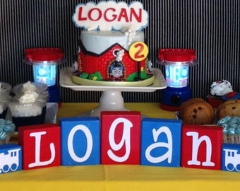 Train Nursery Decor Decoration - Train Baby Shower - Train Birthday Party - Train Name Centerpiece - Personalized Baby Gift Sign