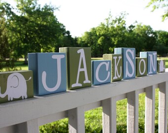 Elephant Nursery Decor or Birthday Decorations - Jungle Nursery Decor - Jungle Jill Elephant Baby Shower - Personalized Safari Letters Sign