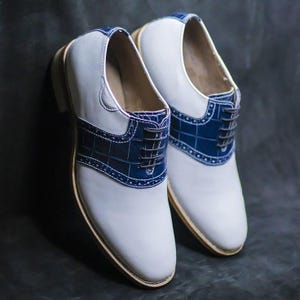 Blue and White Dress Shoes Men - Etsy Blue and White Dress Shoes Men - Etsy