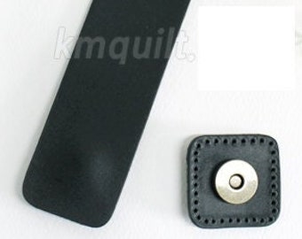 Large Genuine Leather Magnetic Snap Closure Colors Vary Made in Korea