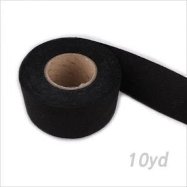 10yds Bias Linen Roll W 1 1/2 " Black Color/ Fabric Bias Tapes/ Linen tapes Linen bias Fabric tape/ Cotton binding