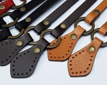 2 Leather Handles 24"- 2074/ 60cm x 1cm High Quality Leather Strap Handles for bag 2pc 1 pair