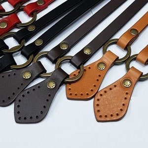 2 Leather Handles 24 2074/ 60cm x 1cm High Quality Leather Strap Handles for bag 2pc 1 pair image 1