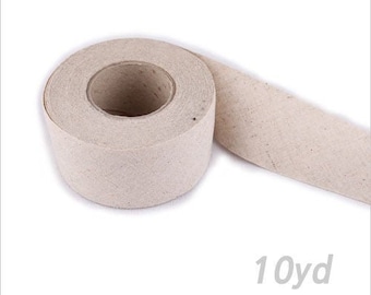 10Y Linen Roll Bias Binding Tapes W 1 1/2 "  Made in Korea - Natural