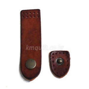 Genuine Leather Snap Closure Vintage Style Made in Korea