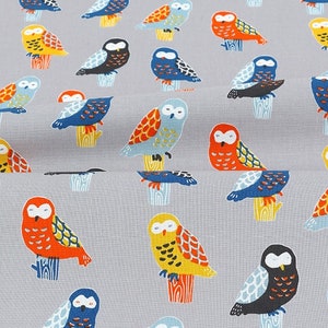 Cotton 1/2y Japanese fabric Owl Collection/ High quality 100% cotton print half yard