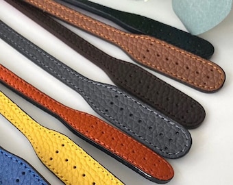 2 Leather Handles 24" 60cm Soft High Quality Leather Strap Handles for bag colors vary - KM6000