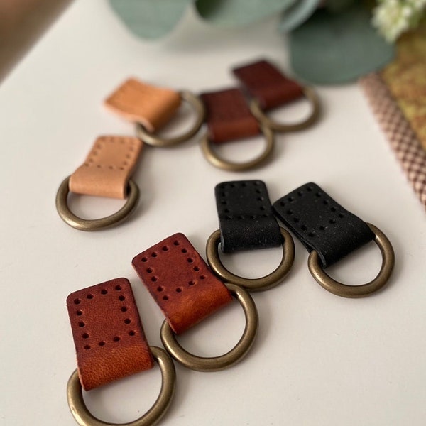 D Ring Leather Tabs Etsy