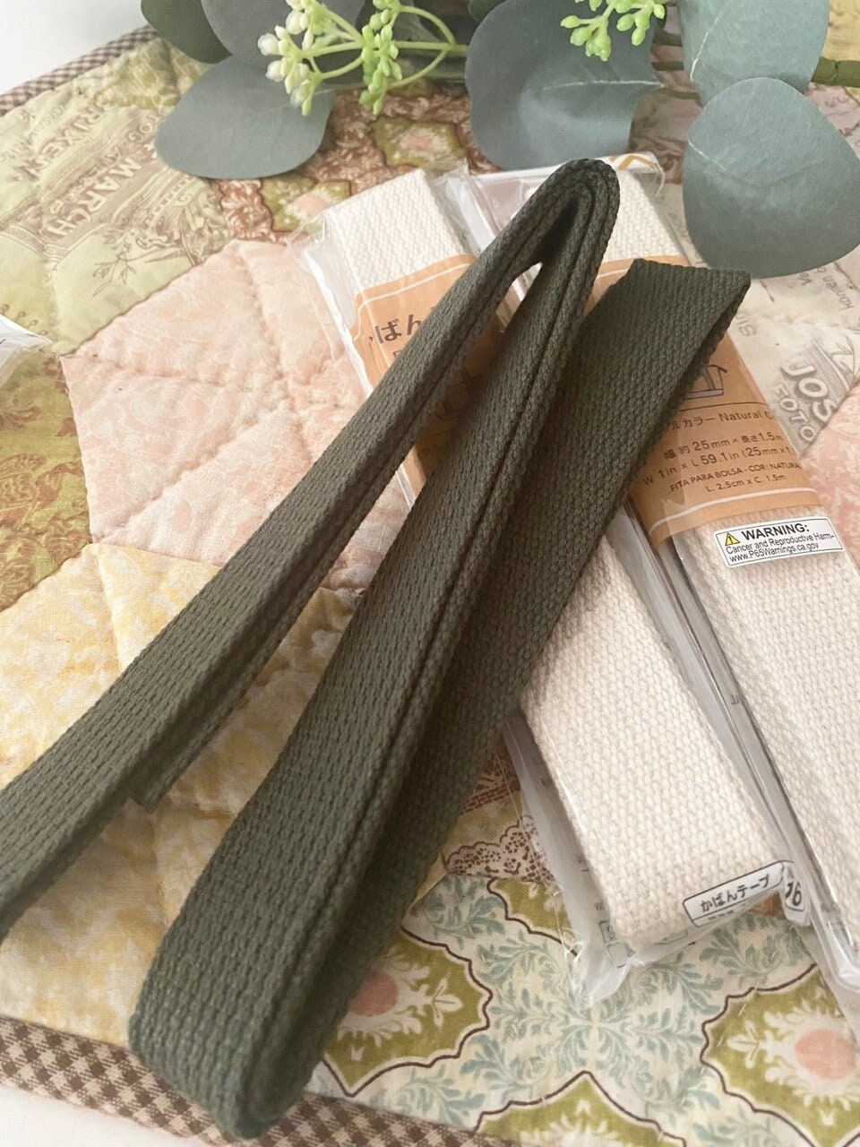 from DAISO JAPAN 2.5cm x 1.5m Bag Tapes Cotton bing Straps Handles