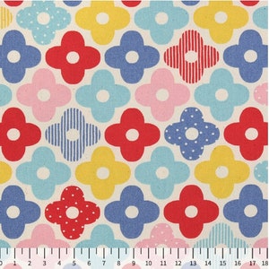 1/2y Japanese COSMO Oxford Cotton Print fabric - Echo Pastel/ High Quality 100% Cotton Medium Weight Half Yard 44&quot; x 18&quot;
