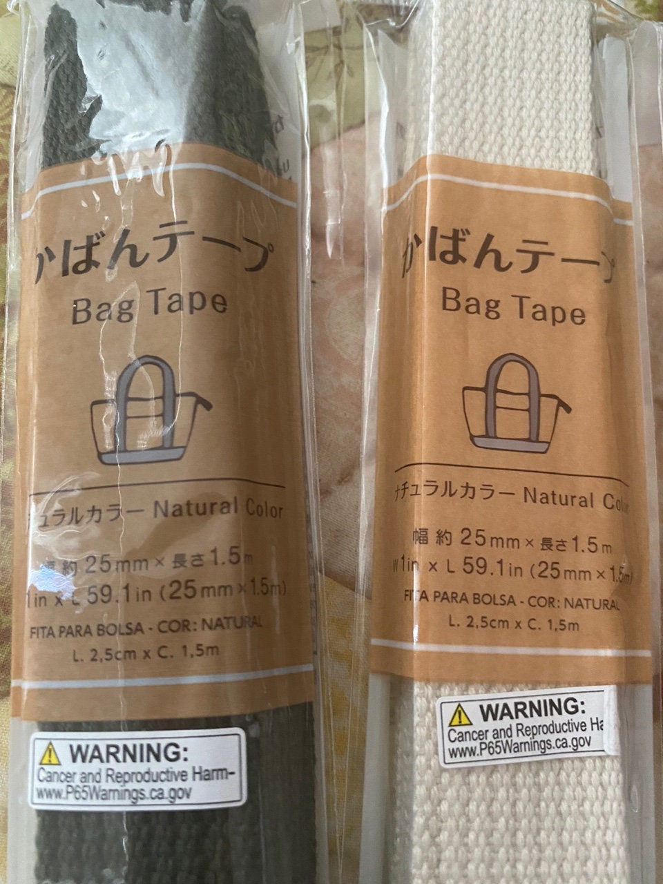 from DAISO JAPAN 2.5cm x 1.5m Bag Tapes Cotton bing Straps Handles