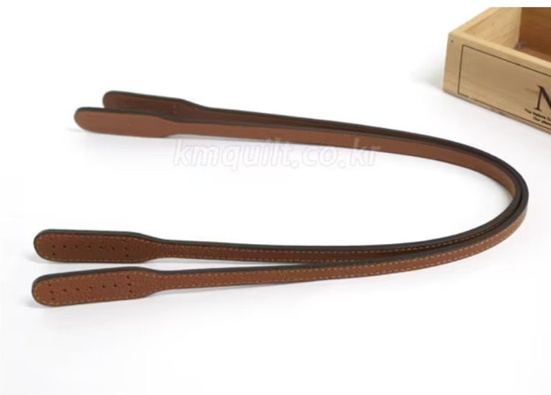 2 Leather Handles 24 60cm Soft High Quality Leather Strap Handles for bag colors vary KM6000 Embo Camel/ Camel