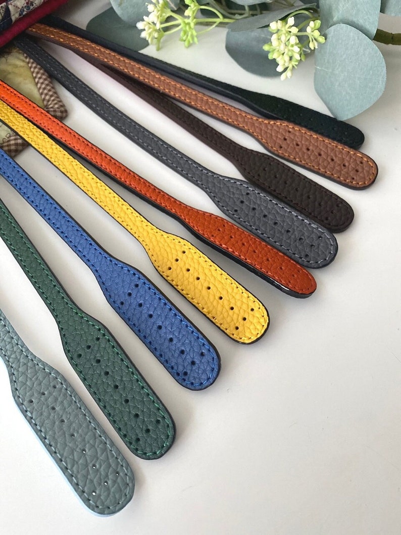 2 Leather Handles 24 60cm Soft High Quality Leather Strap Handles for bag colors vary KM6000 image 1