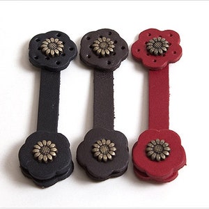 Leather Snap Flower Shape Leather Snap Closure made in South Korea 사시꼬미