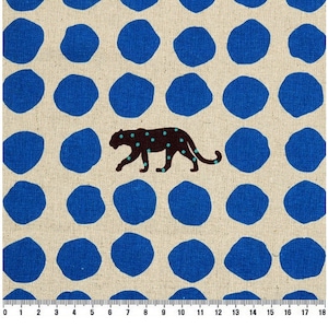 KOKKA ECHINO Japanese Linen Cotton Canvas Fabric Cotton Linen Blended Medium Weight High Quality Fabric 44" x 18" - Standard Pander Blue