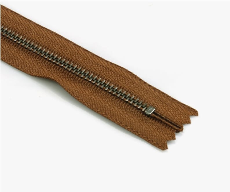 YKK Zipper Japanese Original Brown Color/ Antique brass Etsy
