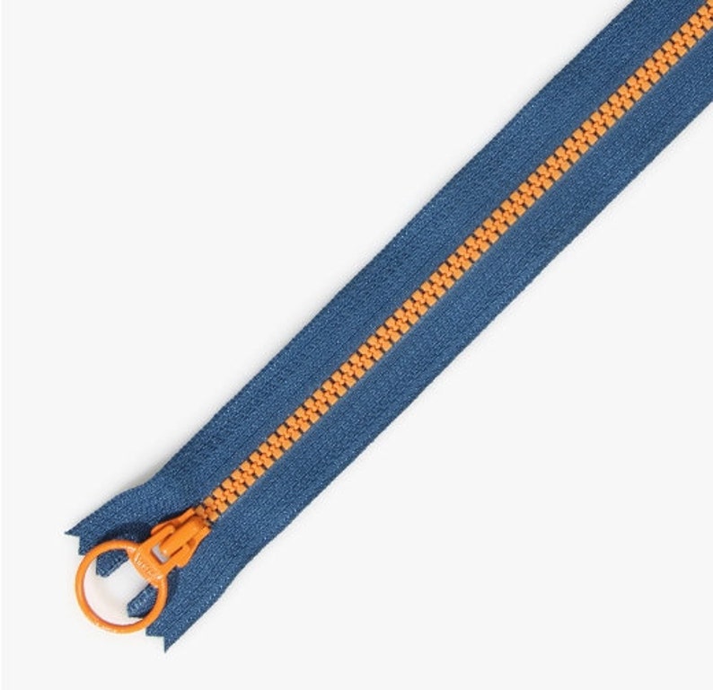 YKK Zipper Original Japanese Plastic Vislon Zipper Blueorange Etsy