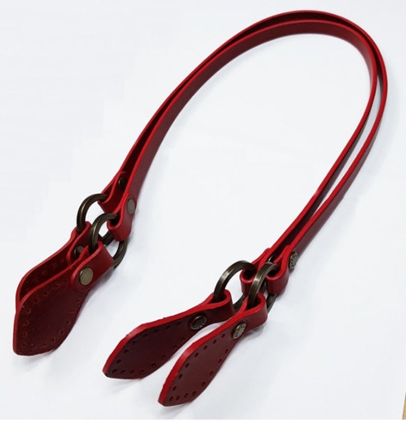 2 Leather Handles 24 2074/ 60cm x 1cm High Quality Leather Strap Handles for bag 2pc 1 pair image 6