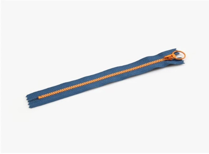 YKK Zipper Original Japanese Plastic Vislon Zipper Blueorange Etsy
