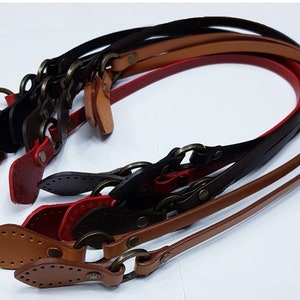 2 Leather Handles 24 2074/ 60cm x 1cm High Quality Leather Strap Handles for bag 2pc 1 pair image 2