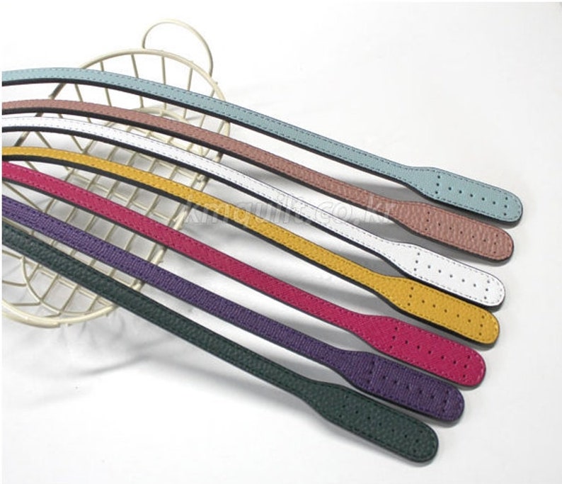 2 Leather Handles 24 60cm Soft High Quality Leather Strap Handles for bag colors vary KM6000 afbeelding 5