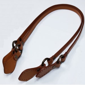 2 Leather Handles 24 2074/ 60cm x 1cm High Quality Leather Strap Handles for bag 2pc 1 pair image 3