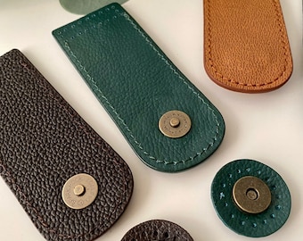 Genuine Leather Magnetic Snap Closure Made in South Korea - 2985