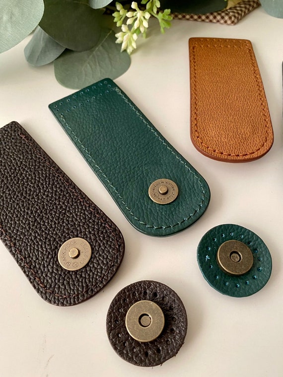 Genuine Leather Magnetic Snap Closure Made in South Korea - 2985