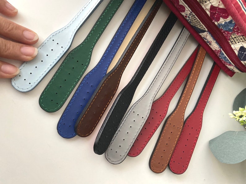 2 Leather Handles 24 60cm Soft High Quality Leather Strap Handles for bag colors vary KM6000 afbeelding 3