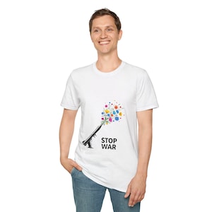 Peaceful Stop War Unisex T-Shirt, Anti-War Graphic Tee, Peace Activist Clothing, Protest Shirt, Love Not War Apparel