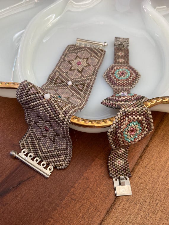 Boho Beaded Cuff Bracelet Set - image 3