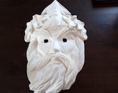 King Neptune Face Mask Eyes Cut Out Ready to Paint Ceramics Poured by CrazyOldLadyJC
