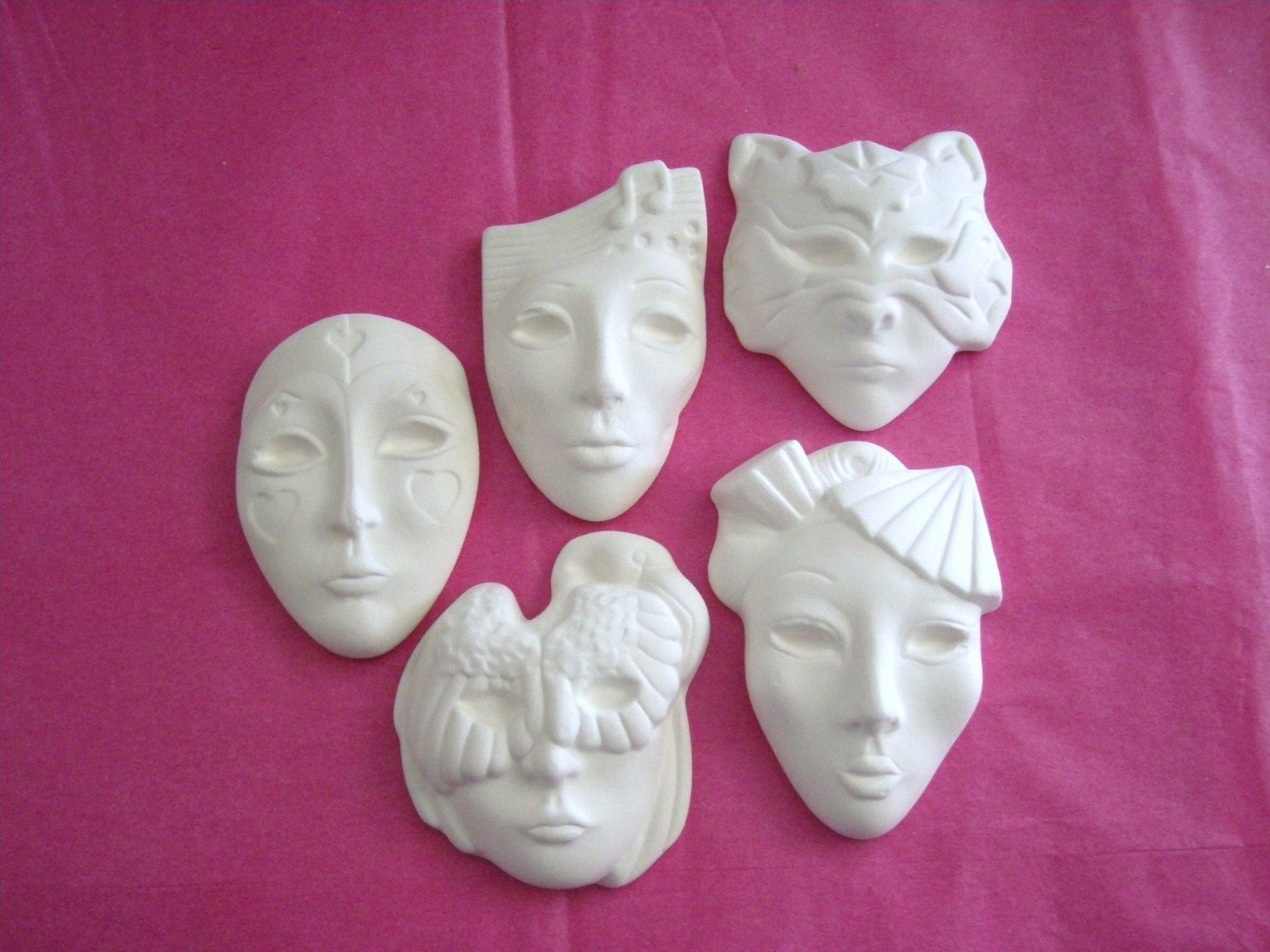 5mini Face Mask Pins or Pendants Ornaments Ceramics Casted by Etsy