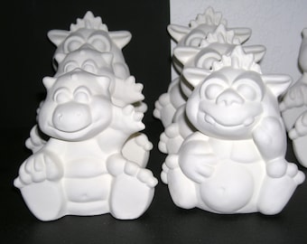 Mini Monster and Dragon Ready to Paint Ceramics, Poured by CrazyOldLadyJC