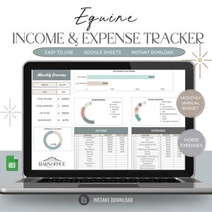 Equestrian Income and Expense Tracker – Horse Business Spreadsheet (Google Sheets)